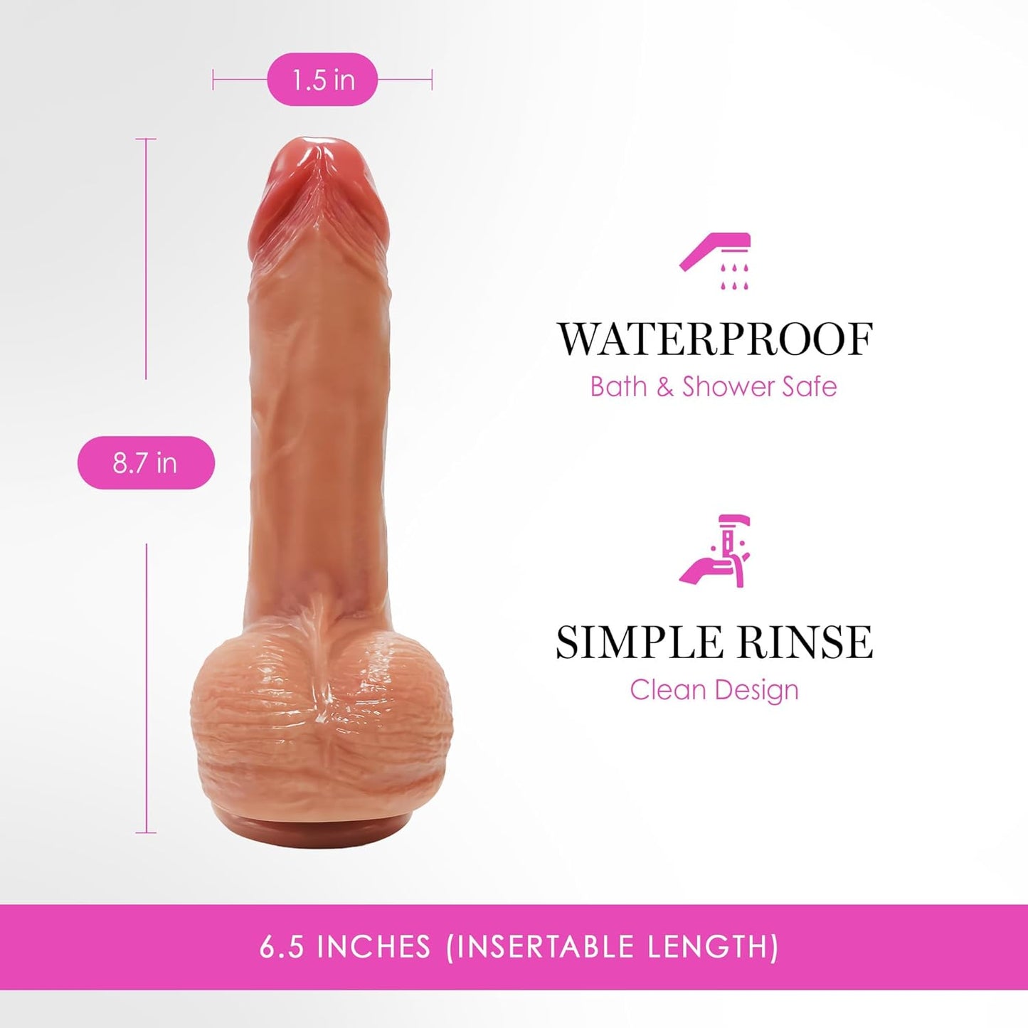 7.6 Inch Realistic Dildo Vibrator For Women In Pakistan | 03002300718